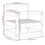 Gartensessel 2 Einheiten massives Kiefernholz grau von , Modulare Sofas für den Außenbereich - Ref: Foro24-825494, Preis: 151...