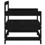 Garden armchairs, 2 units, solid black pine wood by , Modular outdoor sofas - Ref: Foro24-825496, Price: 122,55 €, Discount: %