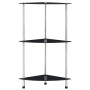 3-stöckiges Regal aus gehärtetem Glas schwarz 30x30x67 cm von vidaXL, Bücherregale und Regale - Ref: Foro24-249519, Preis: 35...