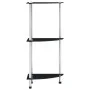 3-level black tempered glass shelf 30x30x67 cm by vidaXL, Bookcases and shelves - Ref: Foro24-249519, Price: 34,61 €, Discoun...