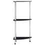 3-stöckiges Regal aus gehärtetem Glas schwarz 30x30x67 cm von vidaXL, Bücherregale und Regale - Ref: Foro24-249519, Preis: 35...