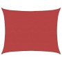 Toldo de vela HDPE rojo 160 g/m² 6x7 m