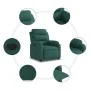 Sillón reclinable eléctrico tela verde oscuro de , Sillones - Ref: Foro24-3204962, Precio: 288,65 €, Descuento: %