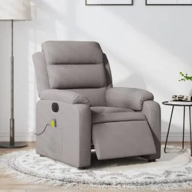 Sillón reclinable de masaje eléctrico tela gris taupe de , Sillones - Ref: Foro24-3204976, Precio: 306,34 €, Descuento: %