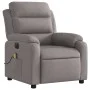 Sillón reclinable de masaje eléctrico tela gris taupe de , Sillones - Ref: Foro24-3204976, Precio: 306,34 €, Descuento: %