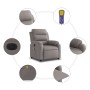 Sillón reclinable de masaje eléctrico tela gris taupe de , Sillones - Ref: Foro24-3204976, Precio: 299,97 €, Descuento: %