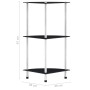 3-stöckiges Regal aus gehärtetem Glas schwarz 30x30x67 cm von vidaXL, Bücherregale und Regale - Ref: Foro24-249519, Preis: 35...
