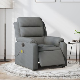 Sillón reclinable de masaje eléctrico tela gris oscuro de , Sillones - Ref: Foro24-3204969, Precio: 296,68 €, Descuento: %