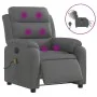 Sillón reclinable de masaje eléctrico tela gris oscuro de , Sillones - Ref: Foro24-3204969, Precio: 302,84 €, Descuento: %