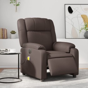 Reclining electric massage armchair in brown synthetic leather by , Armchairs - Ref: Foro24-3205145, Price: 280,84 €, Discoun...
