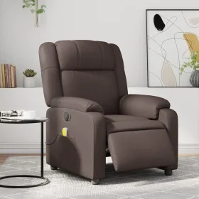 Reclining electric massage armchair in brown synthetic leather by , Armchairs - Ref: Foro24-3205145, Price: 286,73 €, Discoun...