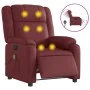 Reclining electric massage armchair in synthetic red wine leather. by , Armchairs - Ref: Foro24-3205147, Price: 270,53 €, Dis...