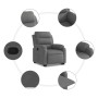 Sillón reclinable elevable de tela gris oscuro de , Sillones - Ref: Foro24-3204981, Precio: 264,65 €, Descuento: %