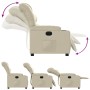 Cream synthetic leather electric recliner. by , Armchairs - Ref: Foro24-3206586, Price: 260,33 €, Discount: %