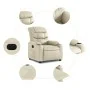 Sillón reclinable eléctrico de cuero sintético crema de , Sillones - Ref: Foro24-3206586, Precio: 275,78 €, Descuento: %