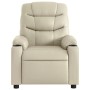 Cream synthetic leather electric recliner. by , Armchairs - Ref: Foro24-3206586, Price: 260,33 €, Discount: %