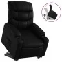 Sillón reclinable elevable cuero artificial negro de , Sillones - Ref: Foro24-3206599, Precio: 320,27 €, Descuento: %