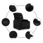 Reclining and lift chair in black faux leather by , Armchairs - Ref: Foro24-3206599, Price: 274,95 €, Discount: %