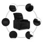 Sillón reclinable elevable cuero artificial negro de , Sillones - Ref: Foro24-3206599, Precio: 320,27 €, Descuento: %
