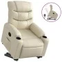 Cream-colored artificial leather reclining and lift chair by , Armchairs - Ref: Foro24-3206600, Price: 310,86 €, Discount: %