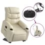 Cream-colored artificial leather reclining and lift chair by , Armchairs - Ref: Foro24-3206600, Price: 310,86 €, Discount: %
