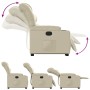 Cream-colored artificial leather reclining and lift chair by , Armchairs - Ref: Foro24-3206600, Price: 278,99 €, Discount: %