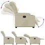 Cream-colored artificial leather reclining and lift chair by , Armchairs - Ref: Foro24-3206600, Price: 310,86 €, Discount: %