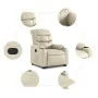 Cream-colored artificial leather reclining and lift chair by , Armchairs - Ref: Foro24-3206600, Price: 310,86 €, Discount: %