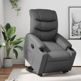 Reclining and lift chair in gray faux leather by , Armchairs - Ref: Foro24-3206602, Price: 294,66 €, Discount: %