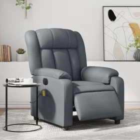 Sillón de masaje reclinable eléctrico cuero sintético gris de , Sillones - Ref: Foro24-3205260, Precio: 274,80 €, Descuento: %
