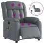 Sillón de masaje reclinable eléctrico cuero sintético gris de , Sillones - Ref: Foro24-3205260, Precio: 266,08 €, Descuento: %