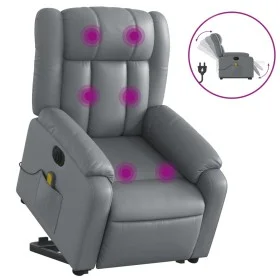 Sillón de masaje elevable eléctrico cuero sintético gris de , Sillones - Ref: Foro24-3205288, Precio: 358,34 €, Descuento: %