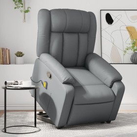Gray artificial leather foot massage recliner. by , Armchairs - Ref: Foro24-3205274, Price: 294,41 €, Discount: %