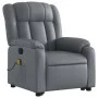 Gray artificial leather foot massage recliner. by , Armchairs - Ref: Foro24-3205274, Price: 307,88 €, Discount: %
