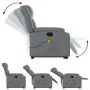 Gray artificial leather foot massage recliner. by , Armchairs - Ref: Foro24-3205274, Price: 307,88 €, Discount: %