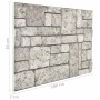 Paneles de pared 3D diseño de ladrillo 10 uds EPS gris