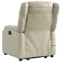 Cream-colored artificial leather reclining massage chair with footrest. by , Armchairs - Ref: Foro24-3205158, Price: 365,70 €...