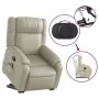 Cream-colored artificial leather reclining massage chair with footrest. by , Armchairs - Ref: Foro24-3205158, Price: 365,70 €...