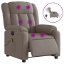 Sillón reclinable de masaje eléctrico tela gris taupe de , Sillones - Ref: Foro24-3205312, Precio: 294,53 €, Descuento: %