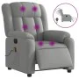 Sillón reclinable de masaje eléctrico tela gris claro de , Sillones - Ref: Foro24-3205304, Precio: 270,06 €, Descuento: %