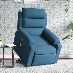 Blue Velvet Liftable Massage Recliner by , Armchairs - Ref: Foro24-3205113, Price: 333,17 €, Discount: %