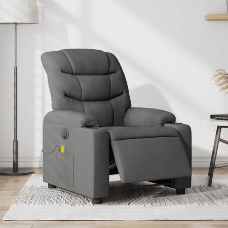 Sillón reclinable de masaje eléctrico tela gris oscuro de , Sillones - Ref: Foro24-3206637, Precio: 327,64 €, Descuento: %