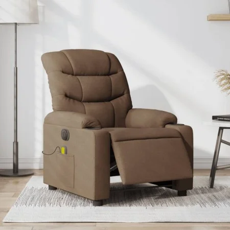 Sillón reclinable de masaje eléctrico tela marrón de , Sillones - Ref: Foro24-3206640, Precio: 310,90 €, Descuento: %
