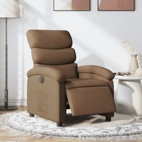 Electric brown fabric recliner by , Armchairs - Ref: Foro24-3203958, Price: 240,27 €, Discount: %
