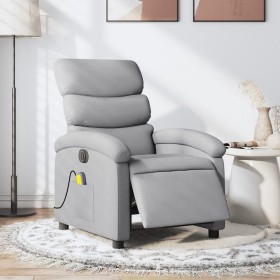 Sillón reclinable de masaje eléctrico tela gris claro de , Sillones - Ref: Foro24-3203966, Precio: 251,23 €, Descuento: %
