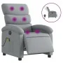 Sillón reclinable de masaje eléctrico tela gris claro de , Sillones - Ref: Foro24-3203966, Precio: 255,77 €, Descuento: %
