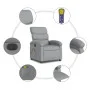 Sillón reclinable de masaje eléctrico tela gris claro de , Sillones - Ref: Foro24-3203966, Precio: 255,77 €, Descuento: %