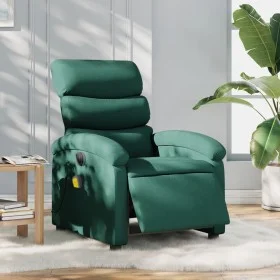 Sillón reclinable de masaje eléctrico tela verde oscuro de , Sillones - Ref: Foro24-3203972, Precio: 274,10 €, Descuento: %