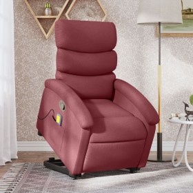 Reclining massage chair with lift in burgundy fabric by , Armchairs - Ref: Foro24-3203993, Price: 269,18 €, Discount: %
