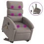 Sillón reclinable de masaje elevable tela gris taupé by , Armchairs - Ref: Foro24-3203998, Price: 276,45 €, Discount: %